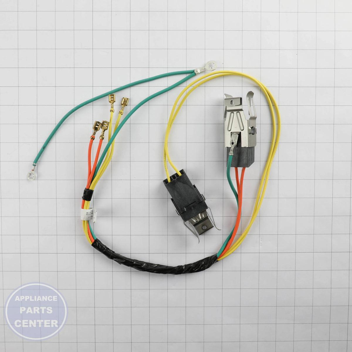 GEH MAINTOP HARNESS WIRE LT WB18X30783 - Installation in GEH appliance showing key mounting points
