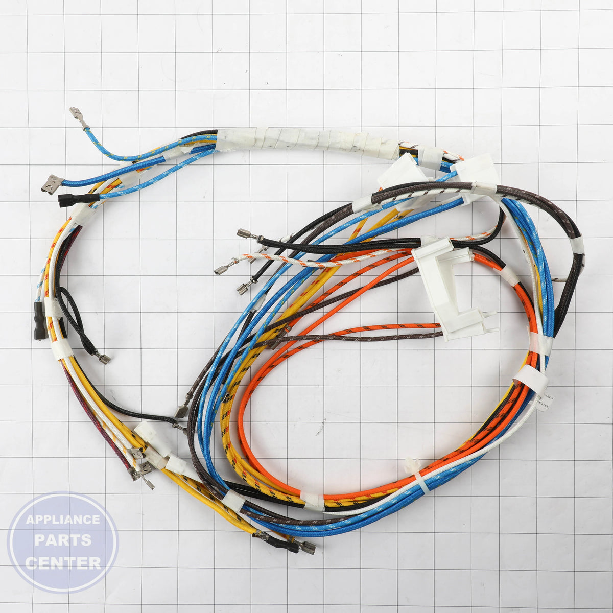 MAINTOP AND INFINITE SWITCH HARNESS WB18X31193 - Side view with precise wire measurements