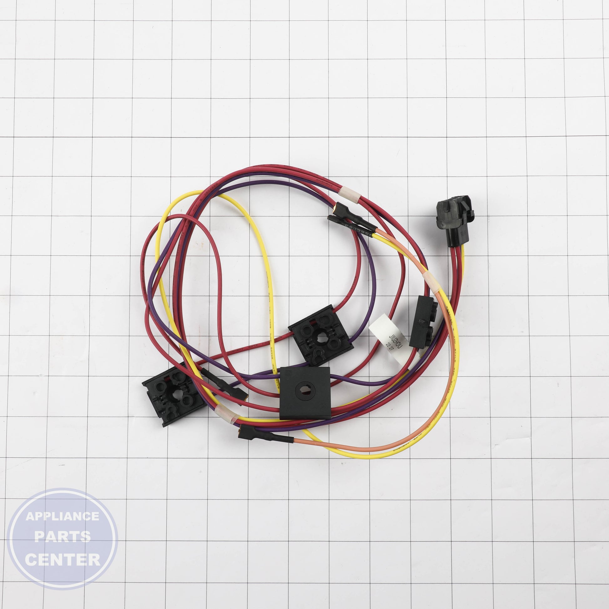 HARNESS BURNER BOX WB18X31212 - Side view with precise measurements