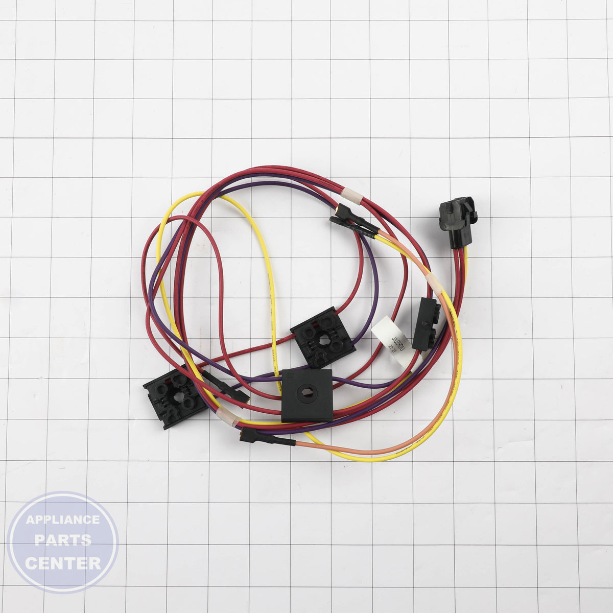 HARNESS BURNER BOX WB18X31212 - Side view with precise measurements