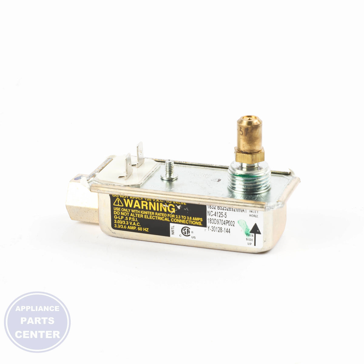 RANGE SINGLE SAFETY VALVE WB19K10029 - Side view with exact measurements