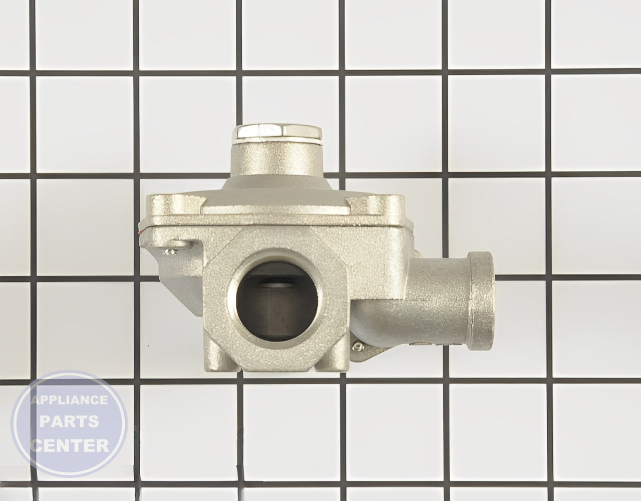 Pressure Regulator WB19K10055 - Side view with precise gas control measurements