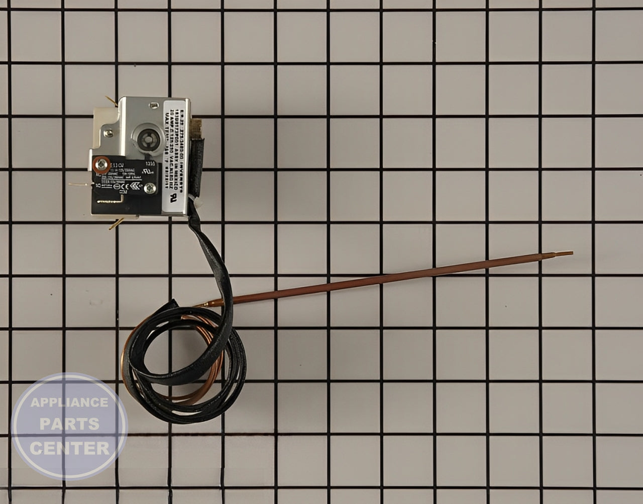Temperature Control Thermostat WB20K10017 - Side view with precise measurements