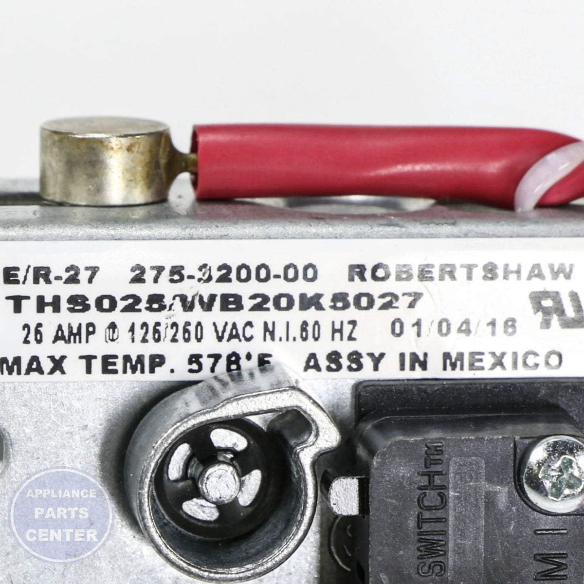 GEH OVEN THERMOSTAT WB20K5027 - Main view showing temperature dial for [specific models]