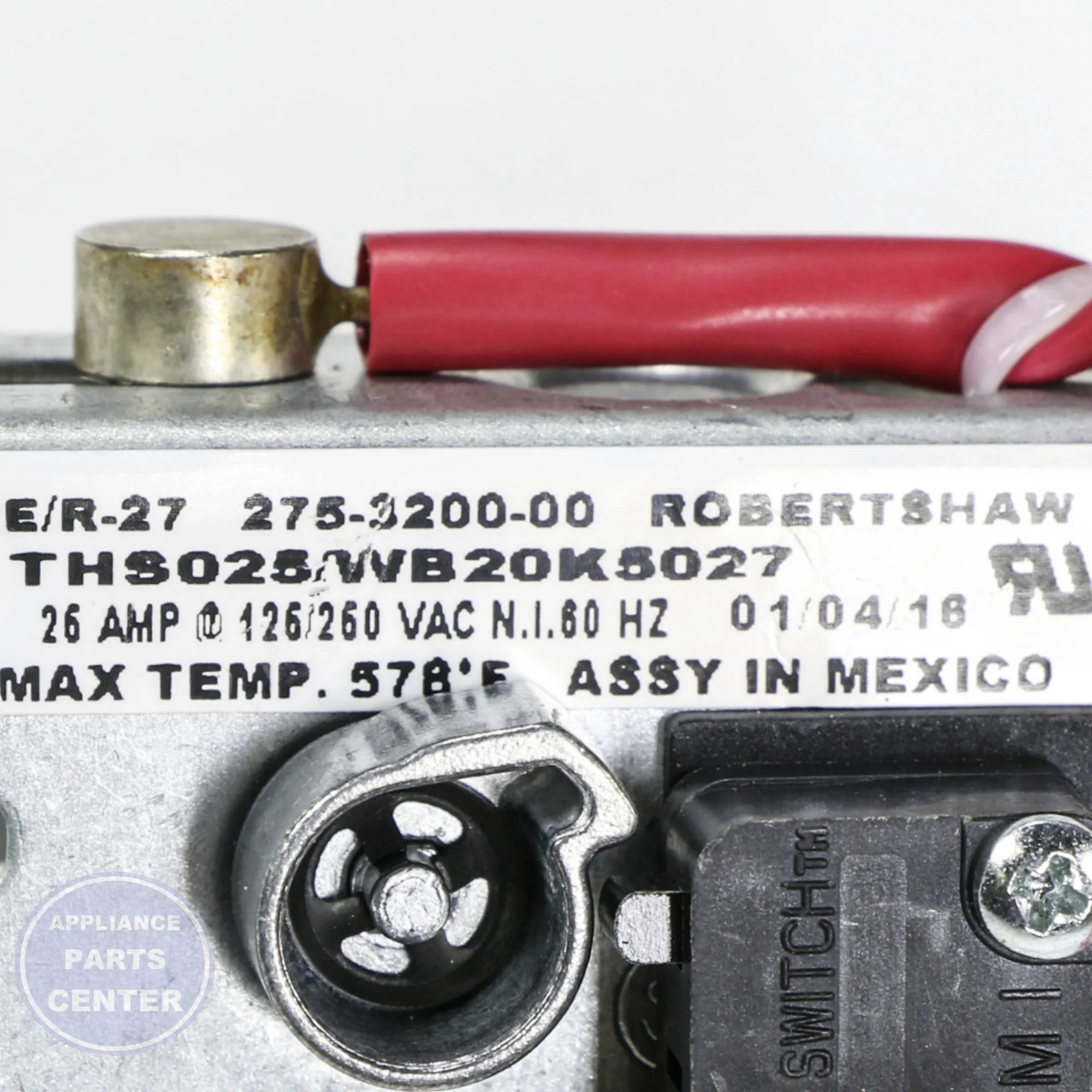 GEH OVEN THERMOSTAT WB20K5027 - Main view showing temperature dial for [specific models]