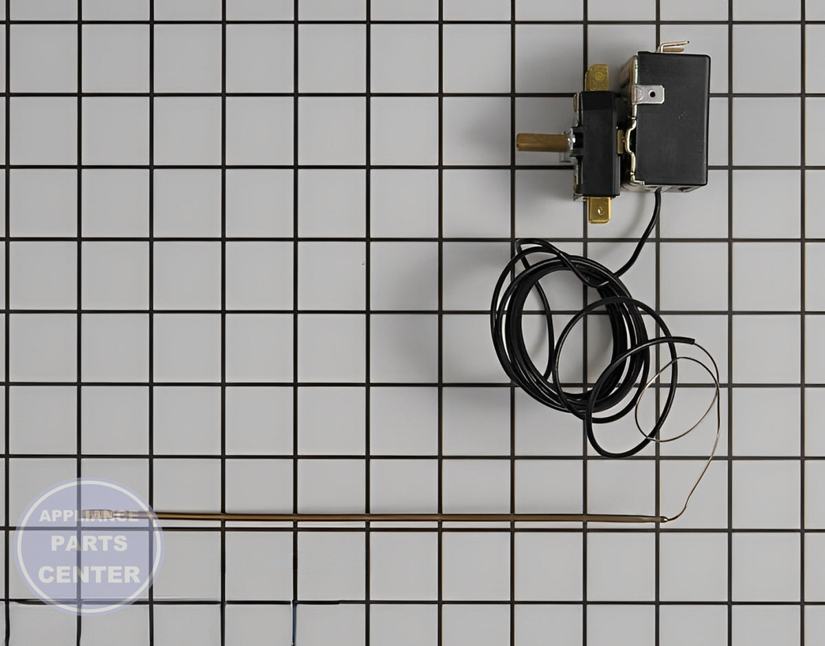 GE Temperature Control Thermostat WB20T10026 - Installation in GE JBS series showing mounting points