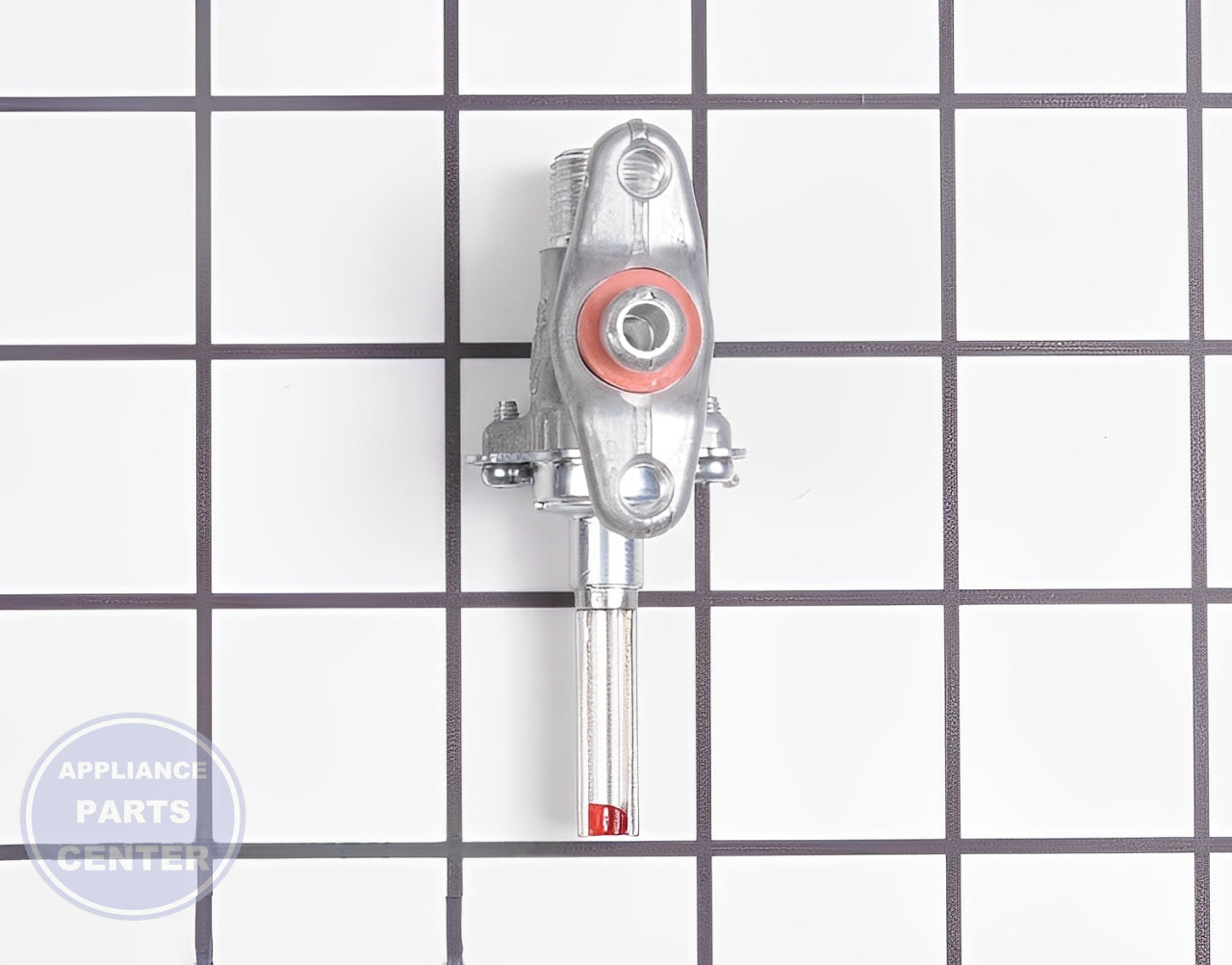 Surface Burner Valve WB21K10099 - Side view with dimensions 2.5" x 3" x 1.5"