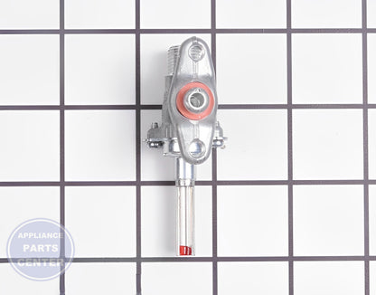 Surface Burner Valve WB21K10099 - Side view with dimensions 2.5" x 3" x 1.5"