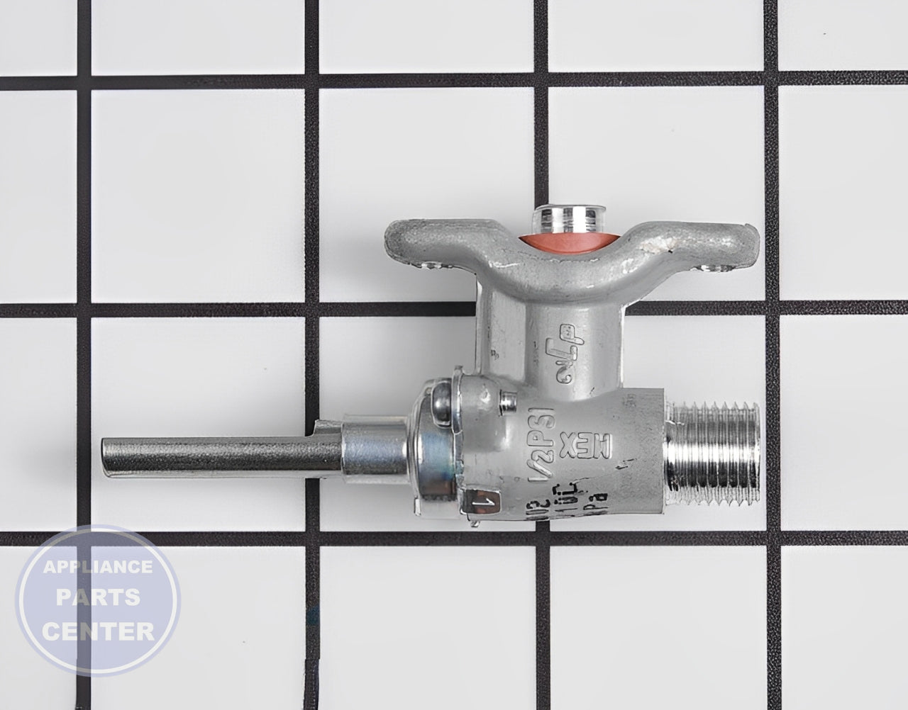 GE OVEN BURNER VALVE WB21K10100 - Main view showing gas flow control for GE models