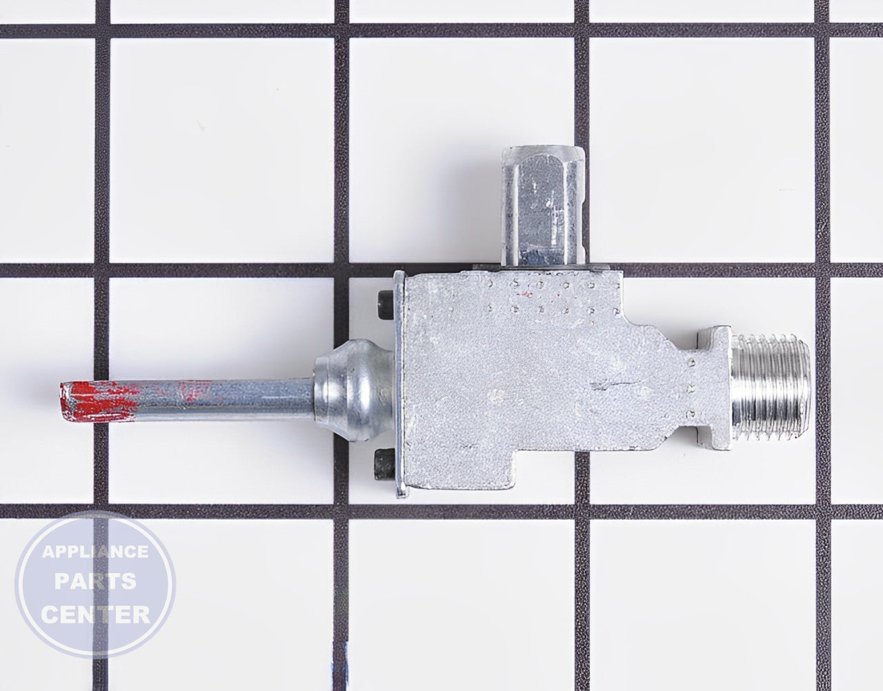 GE Surface Burner Valve WB21K12 - Main view showing gas flow control for GE Kenmore Hotpoint RCA models