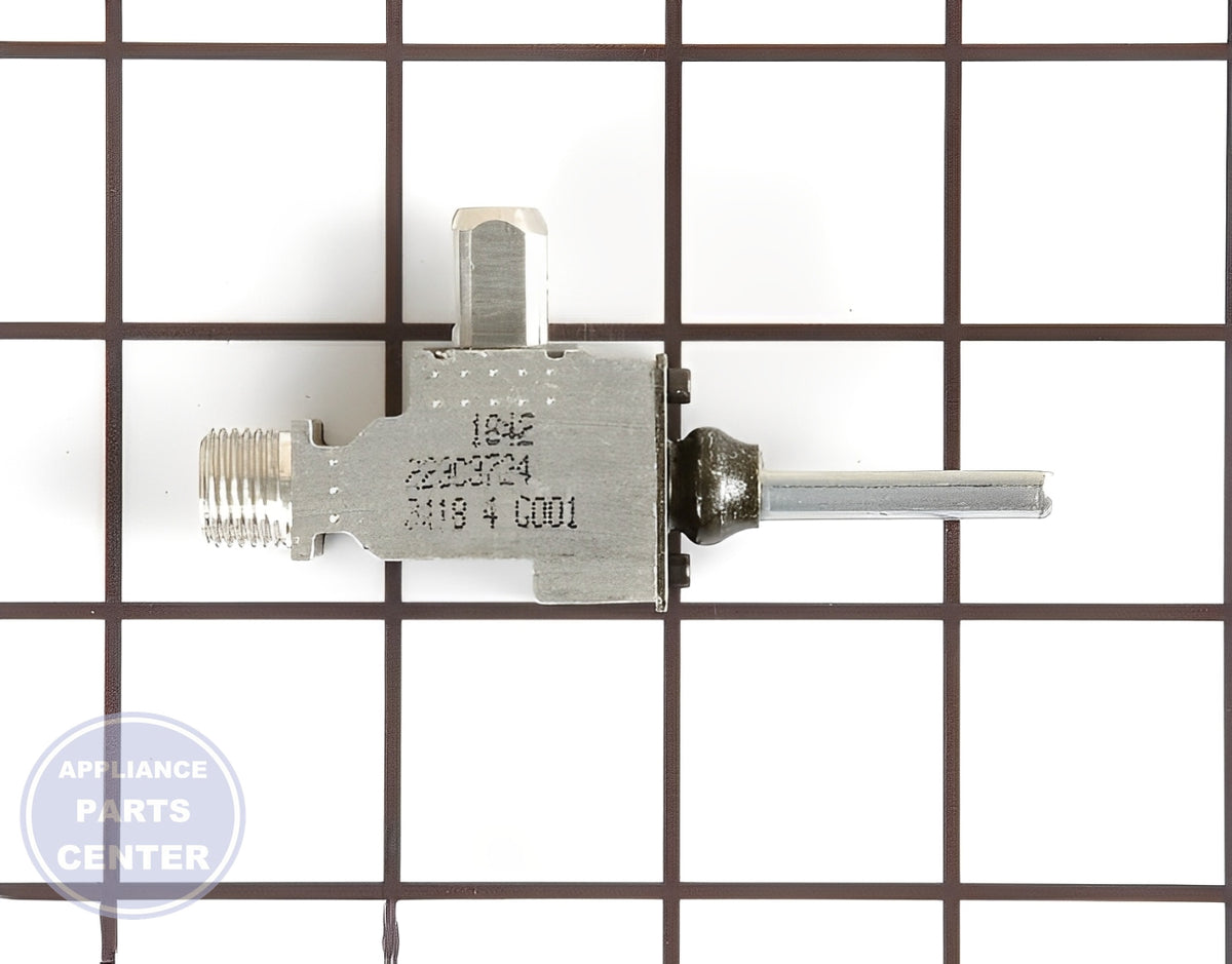 GE Surface Burner Valve WB21K38 - Main view showing heat control for GE and Kenmore models