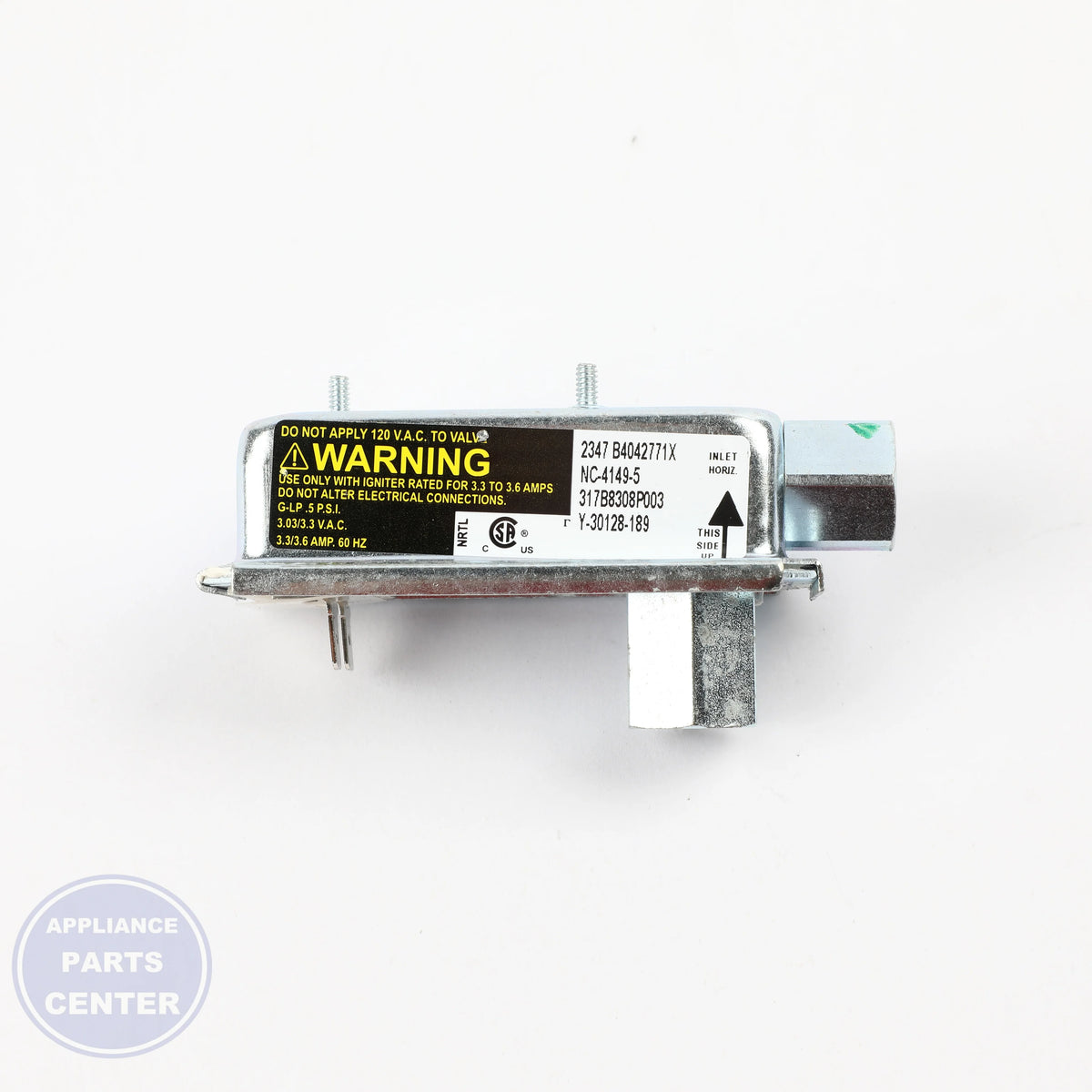 SAFETY VALVE SINGLE WB21X28836 - Side view with 500°F heat resistance