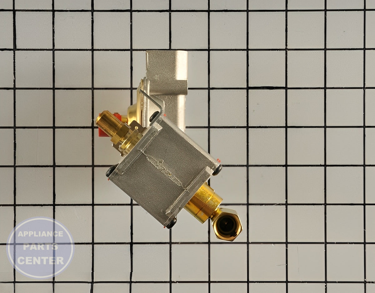 GE OVEN CONTROL VALVE ASSEMBLY WB21X33225 - Installation in GEN Range/Stove/Oven model showing key mounting points