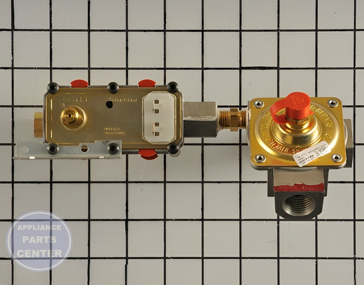 GE OVEN CONTROL VALVE ASSEMBLY WB21X33225 - Installation in GEN Range/Stove/Oven model showing key mounting points