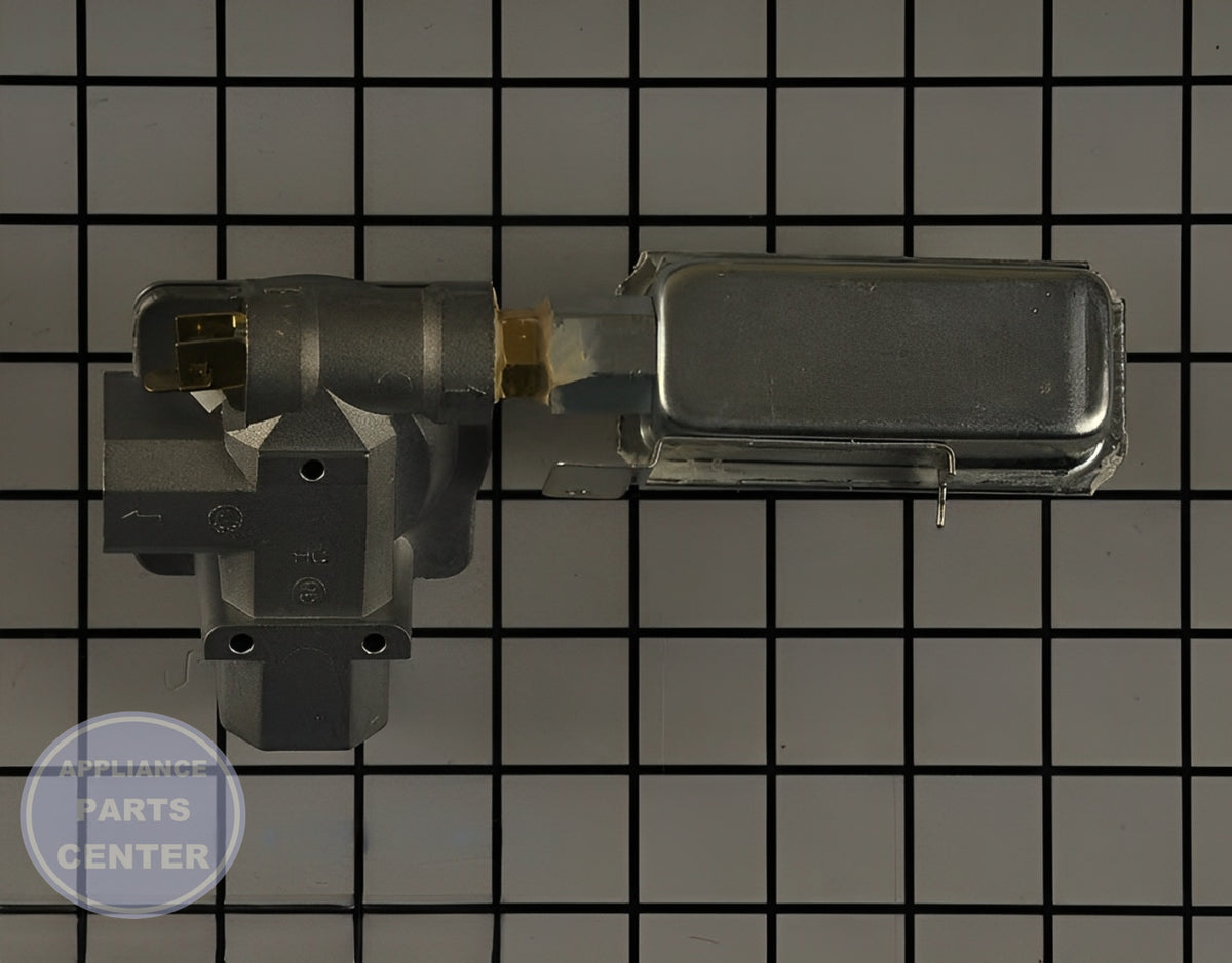 GE VALVE CONTROL ASSEMBLY WB21X38549 - Detailed view of reliable gas burner valve assembly
