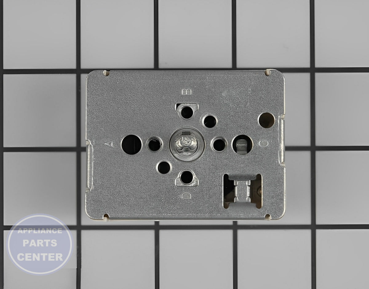GE OVEN CONTROL SWITCH WB23K10003 - Side view with precise measurements