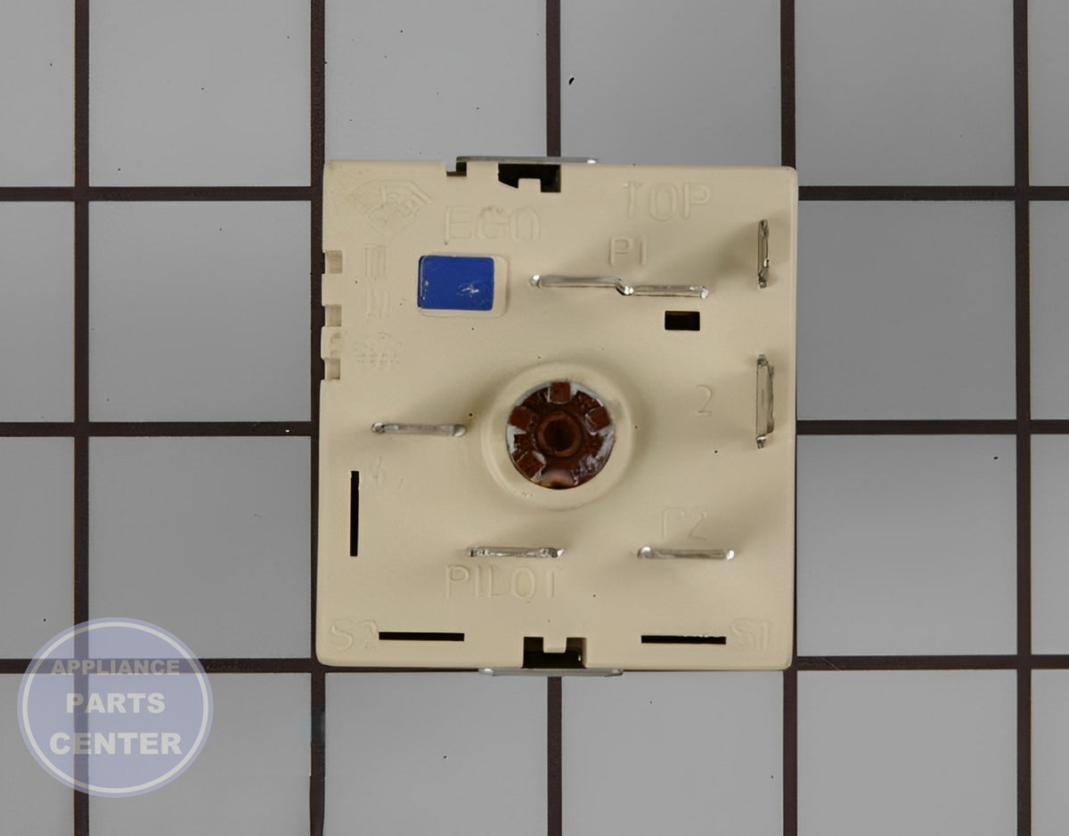 GE OVEN SURFACE ELEMENT SWITCH WB24T10058 - Side view with standard measurements