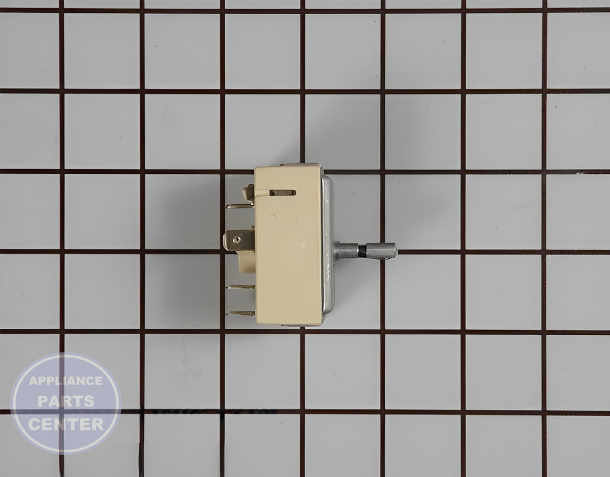 GE OVEN INFINITE SWITCH CONTROL WB24T10153 - Side view with specific measurements