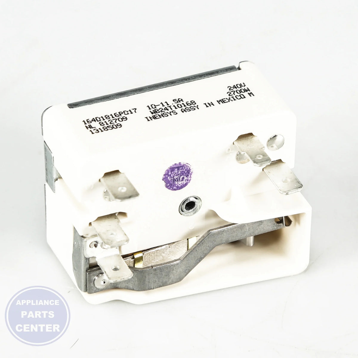 INFINITE SWITCH WB24T10168 - Side view with precise measurements