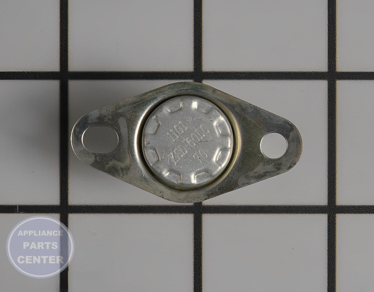 Thermal Fuse WB24X10034 - Side view with 1.25 inches length and 0.25 inches width