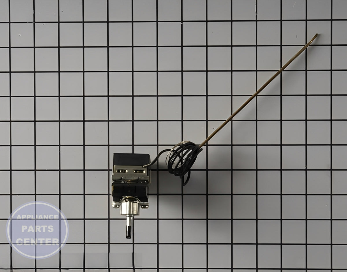 GE OVEN ELECTRIC THERMOSTAT WB24X24270 - Side view with specific measurements