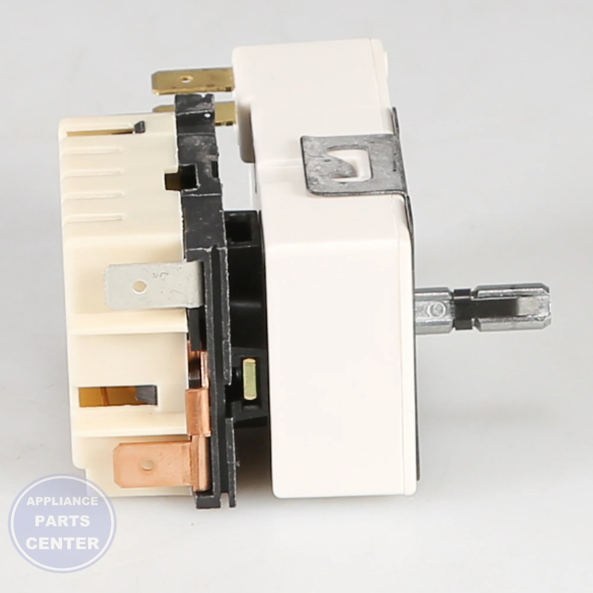 SWITCH INFINITE CONTROL WB24X25152 - Side view with precise temperature control specifications
