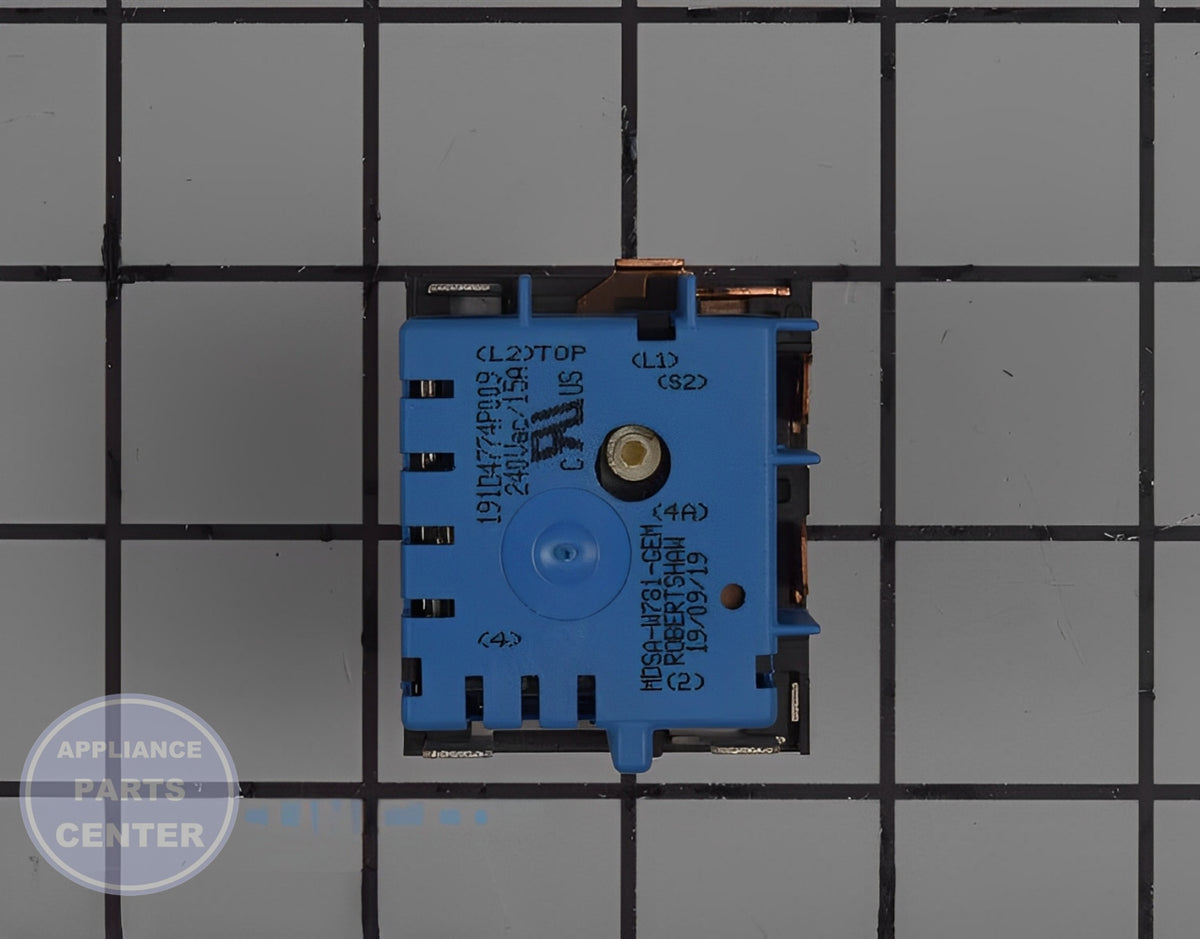 GE OVEN INFINITE CONTROL SWITCH WB24X26398 - Detailed view of temperature control details
