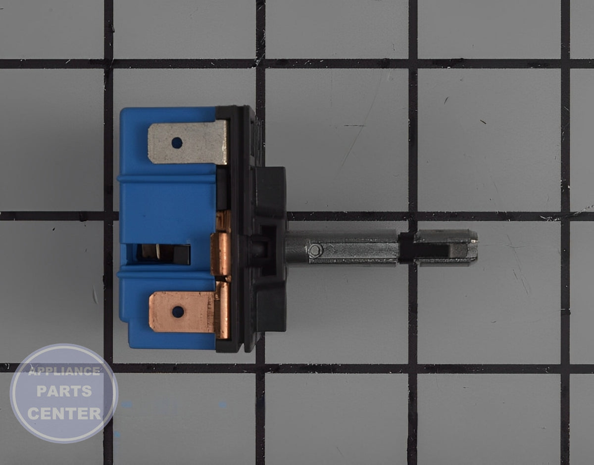 GE OVEN INFINITE CONTROL SWITCH WB24X26398 - Installation in specific model showcasing mounting points
