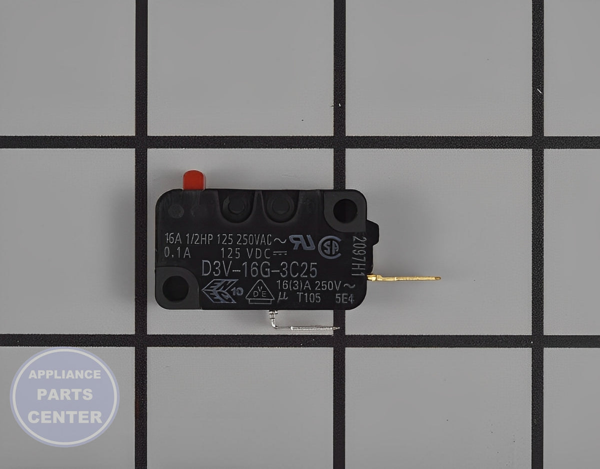 GE OVEN MICROWAVE SECONDARY MICRO SWITCH WB24X829 - Main view showing compatibility for GEN Microwave models