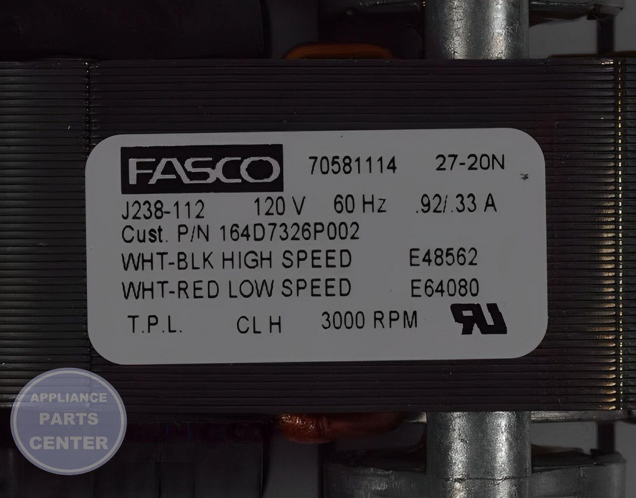 GE Vent Fan Motor WB26K10010 - Installation in JGB605SET1SS showing key mounting points