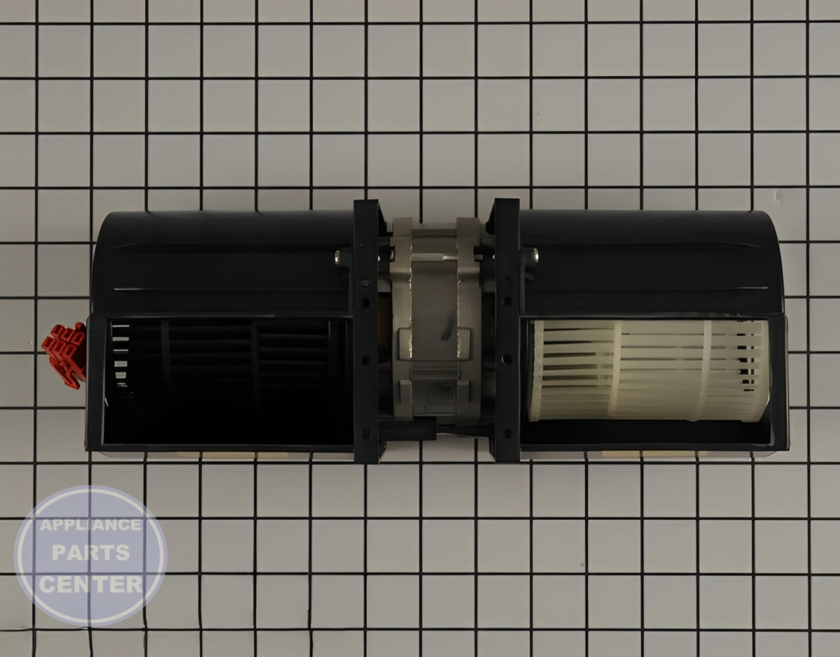 Exhaust Fan Motor WB26X10191 - Side view with 120V power and 300 CFM capacity