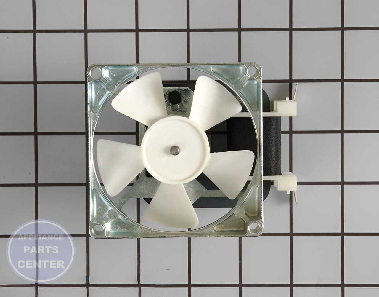 GE OVEN LOWER FAN ASSEMBLY WB26X114 - Main view showing efficient motor for compatible GE models