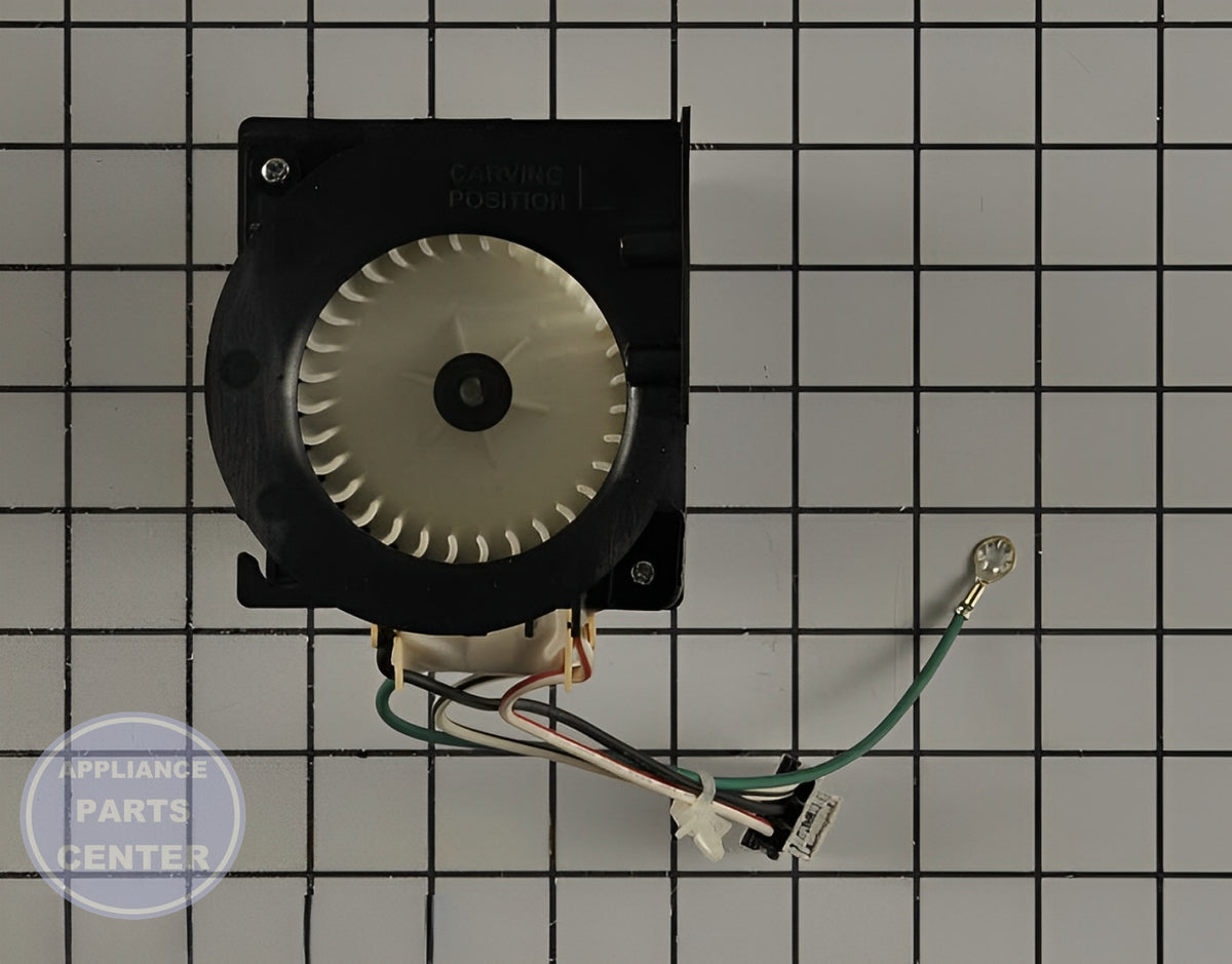 GE RANGE COOLING FAN WB26X24020 - Side view with efficient cooling specs