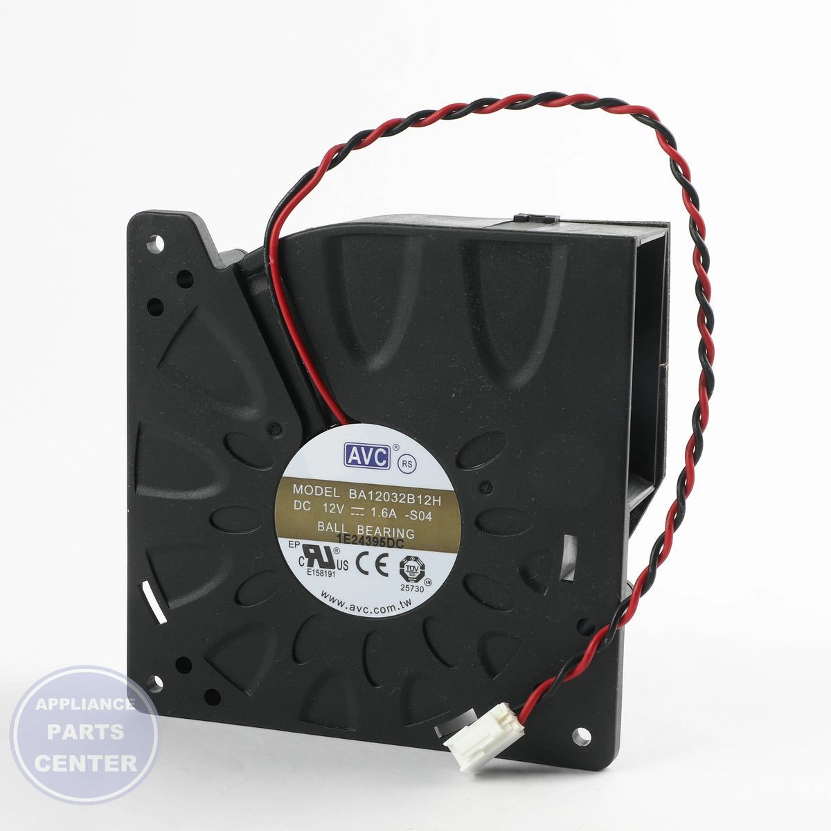 BLOWER & GASKET ASM WB26X24235 - Side view with precise measurements