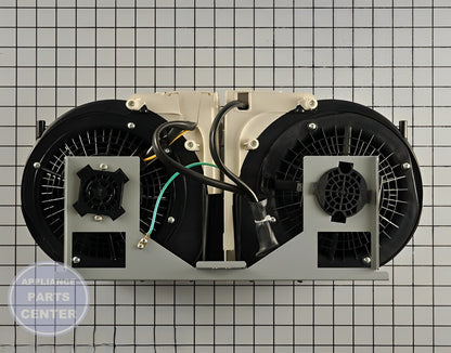 Vent Fan Motor WB26X28614 - Side view with 6.5 x 4.5 x 5 precise dimensions