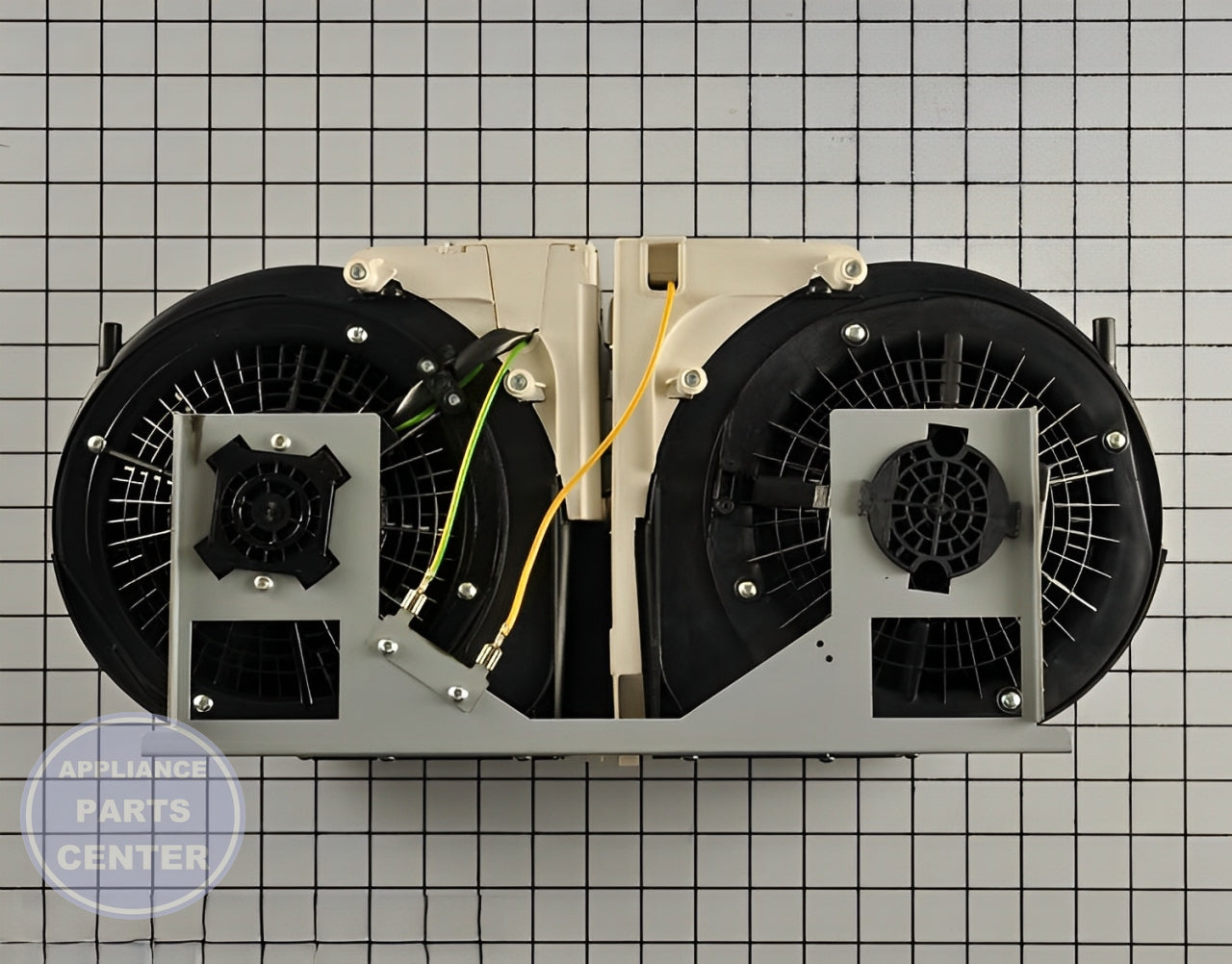 GE Vent Fan Motor WB26X28614 - Installation in GE Range Vent Hood model showing key mounting points
