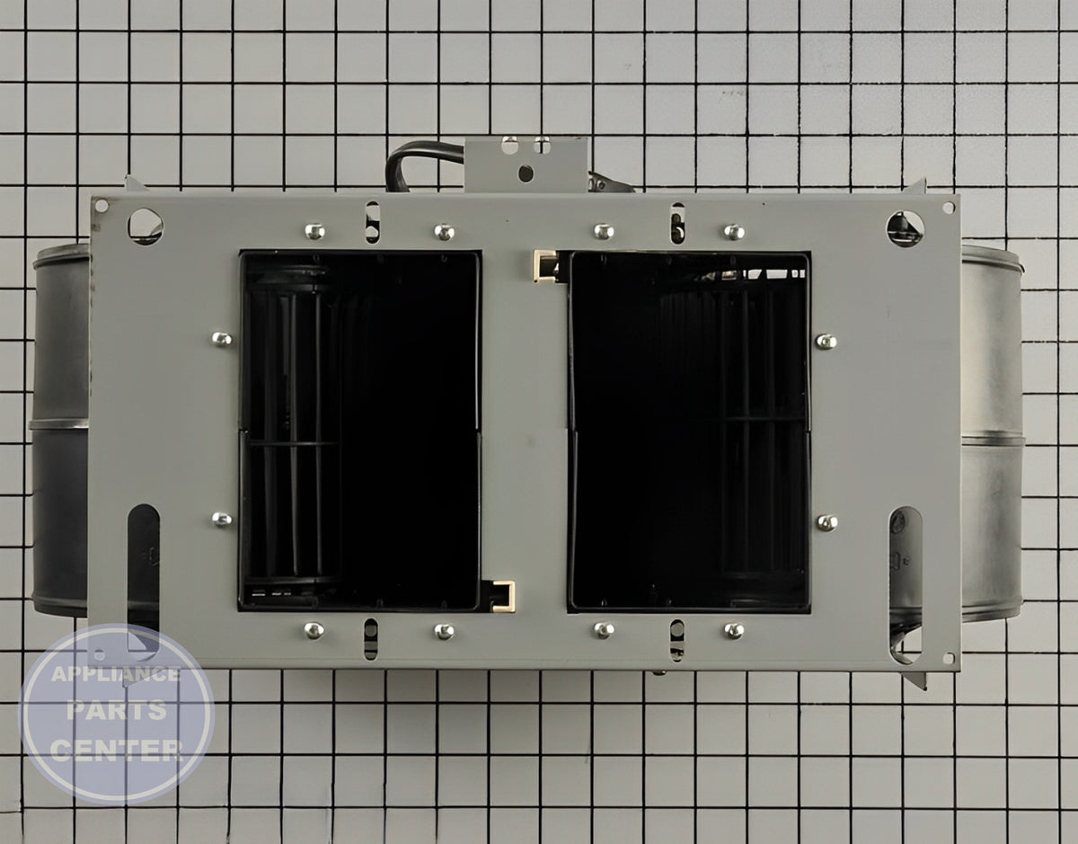 GE Vent Fan Motor WB26X28614 - Installation in GE Range Vent Hood model showing key mounting points