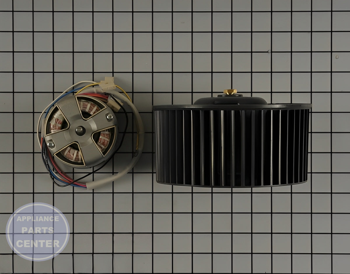 Blower Motor WB26X30786 - Side view with 6.5-inch diameter specs