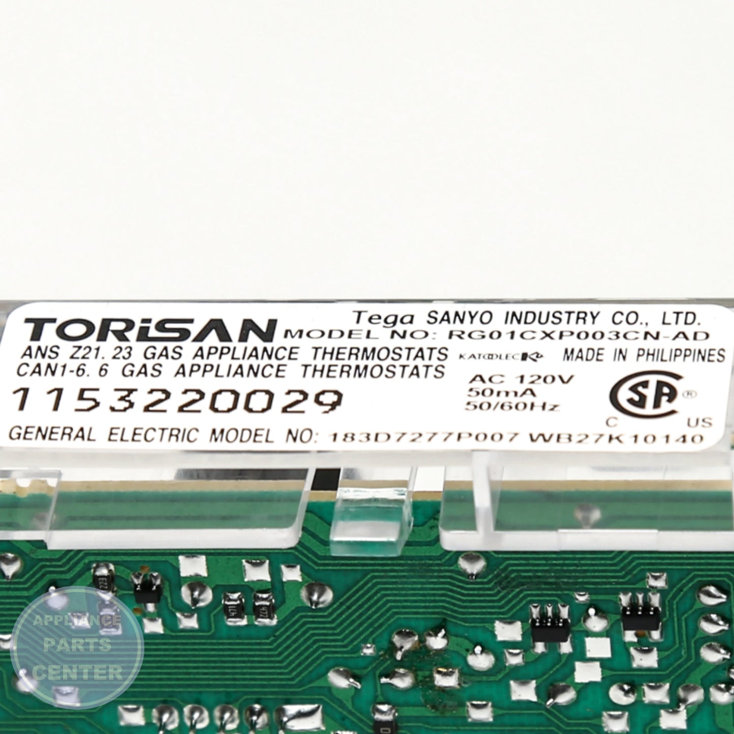 GEH CONTROL T08-2K WB27K10140 - Installation in GEH model showcasing essential mounting points