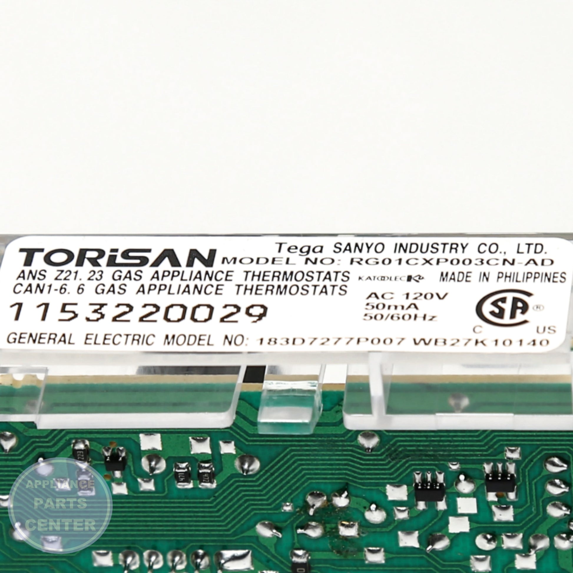 GEH CONTROL T08-2K WB27K10140 - Installation in GEH model showcasing essential mounting points
