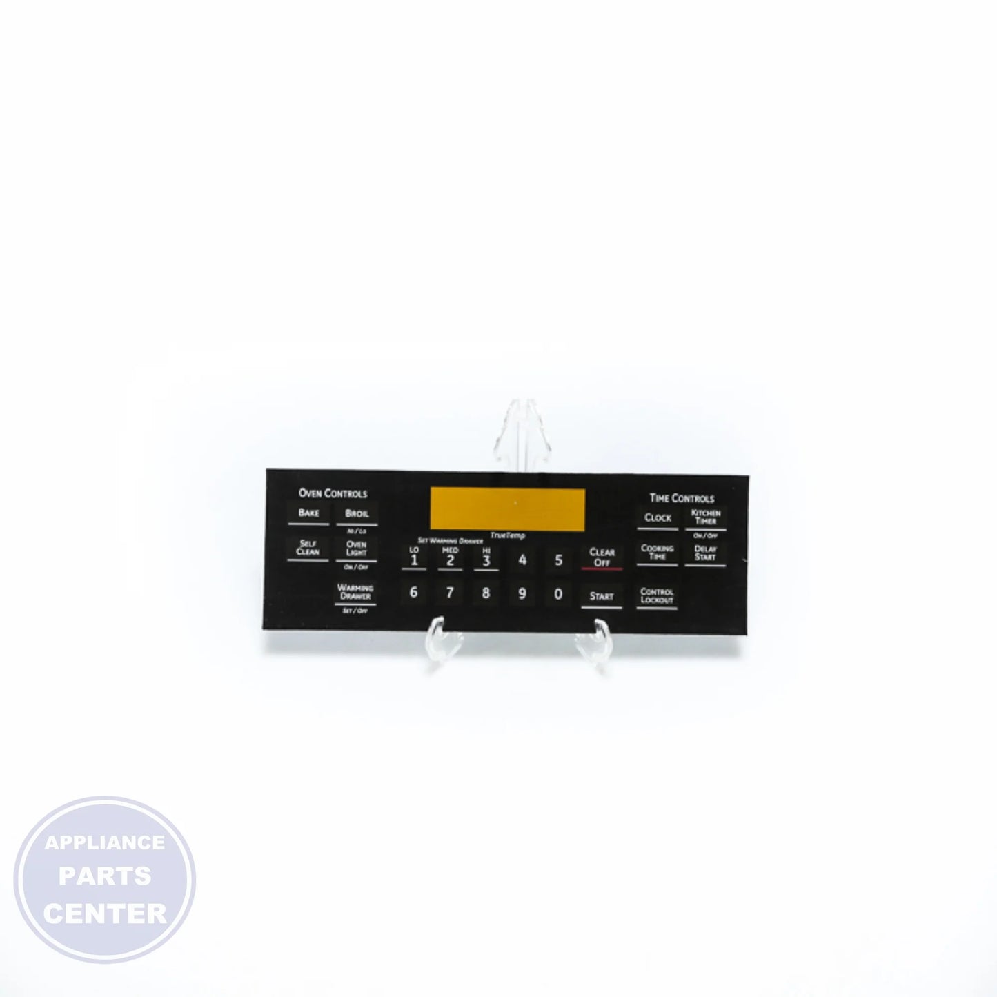 RANGE FACEPLATE - T011 BLACK WB27K10277 - Side view with precise measurements