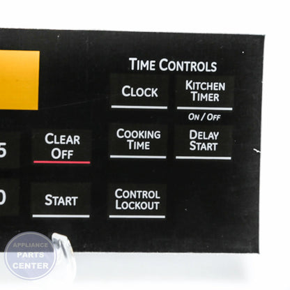 GEH RANGE FACEPLATE - T011 BLACK WB27K10277 - Installation in GEH model showing key mounting points