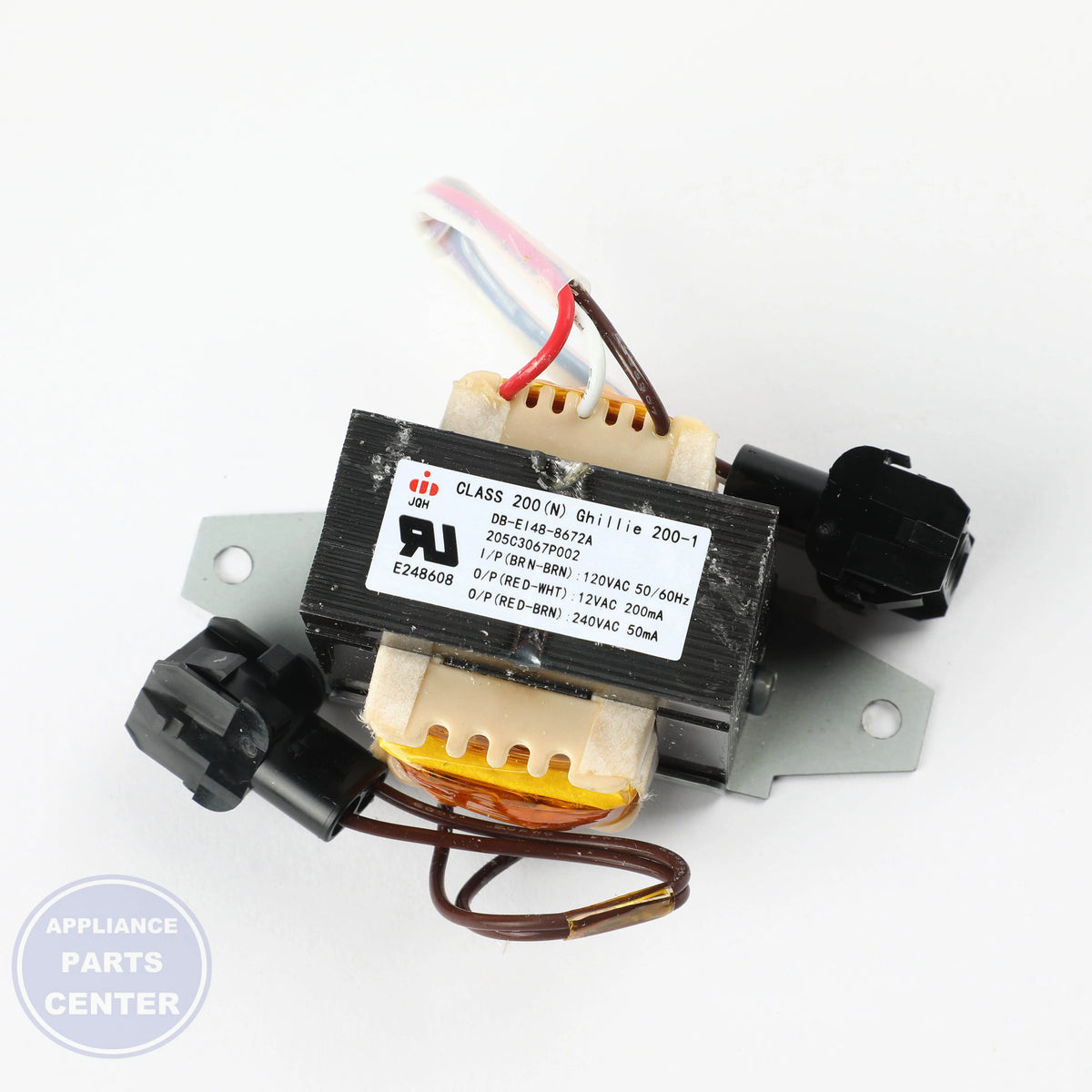 TRANSFORMER WB27K10298 - Side view with specific measurements