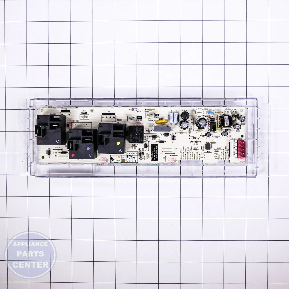 GEH OVEN CONTROL TO9 WB27K10357 - Installation in specific model showing mounting points