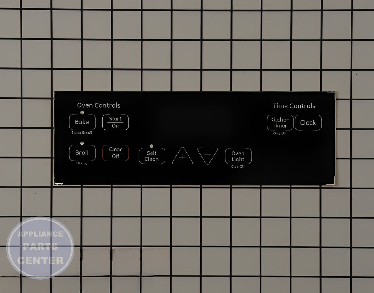 GE OVEN OVERLAY T09-A WB27K10412 - Main view showing touchpad functionality for GE models