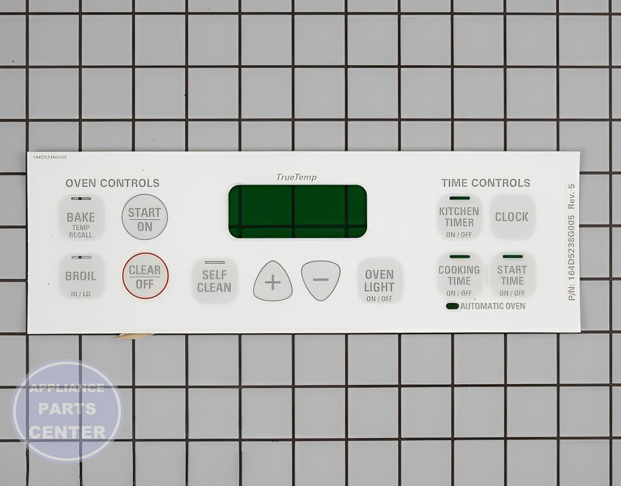 GE Range Overlay WB27T10515 - Main view showing touchpad control for various models