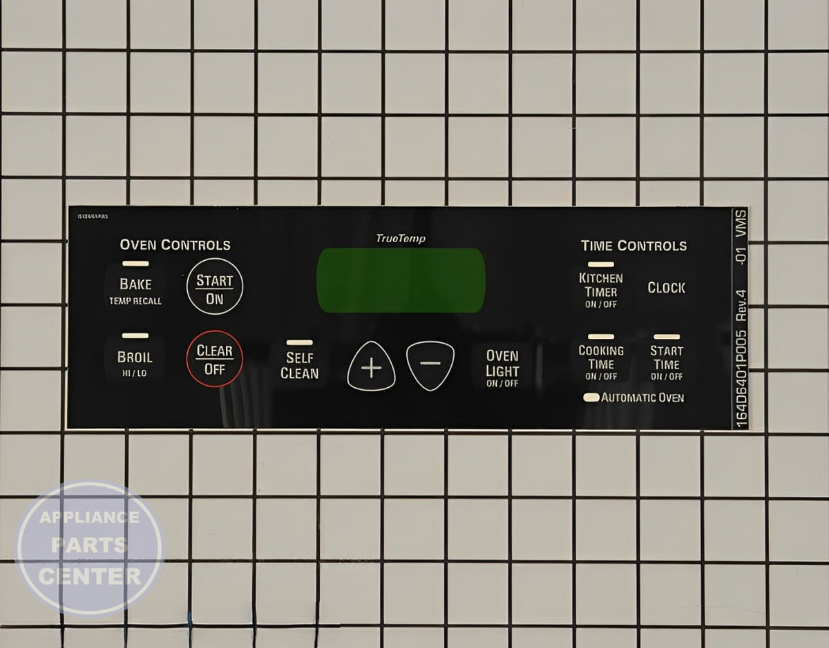 GE Range Overlay WB27T10675 - Main view showing seamless touchpad for various GE models