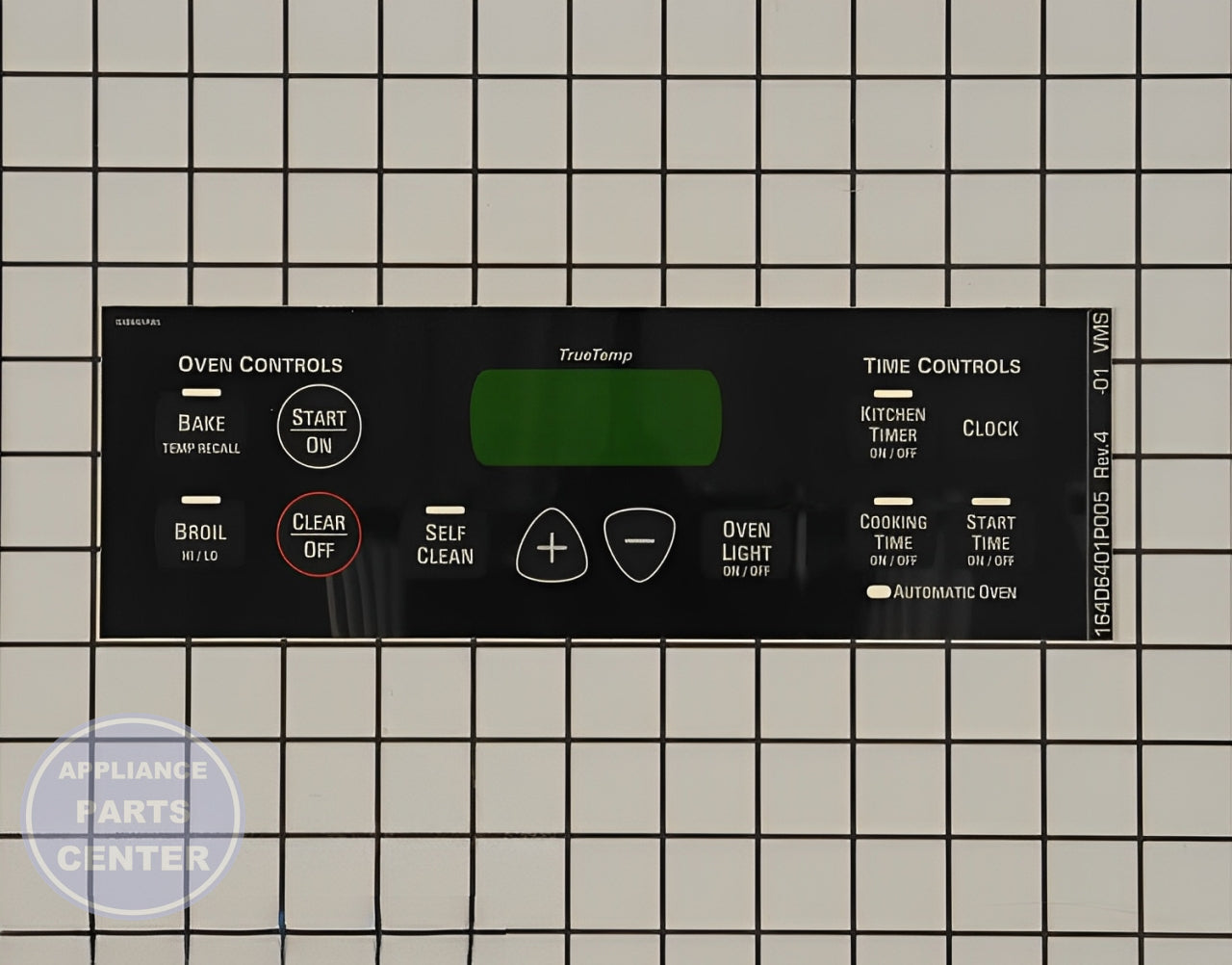 GE Range Overlay WB27T10675 - Main view showing seamless touchpad for various GE models