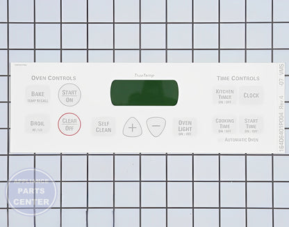 GE Range/Stove/Oven WB27T10677 - Main view showing touchpad features for GE JGBP30WEA5WW model