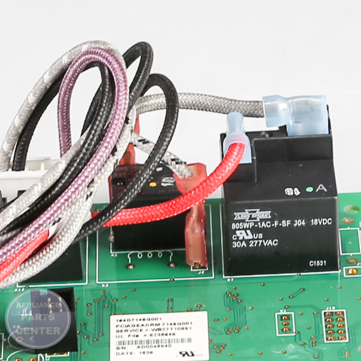 GEH DAUGHTER RELAY BOARD WB27T10891 - Installation in GEH model showing key mounting points for easy setup